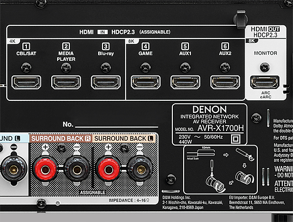 Denon AVR-X1700H DAB · Ampli home-cinéma · HomeCinéSolutions