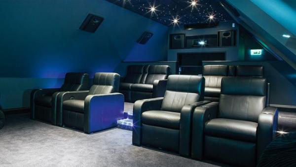 Home cinema install A room with seats that are part of the fun